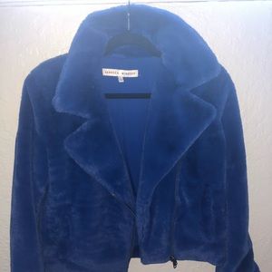 Rebecca Minkoff Blue fur jacket
